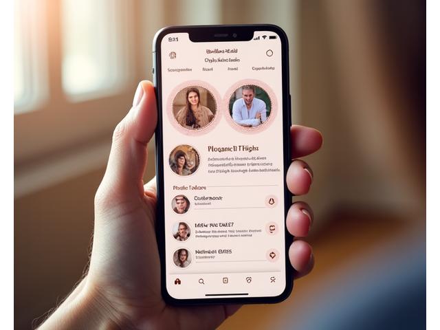 Mobile dating app UI with profiles highlighting faith and values, showing a connection based on shared beliefs
