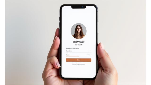 Screenshot of a minimalist dating app interface with clean typography and ample white space