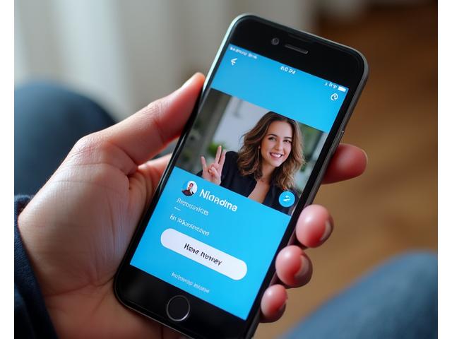 A mobile dating app screen showing a user profile with a video playing as the main image and interactive elements.